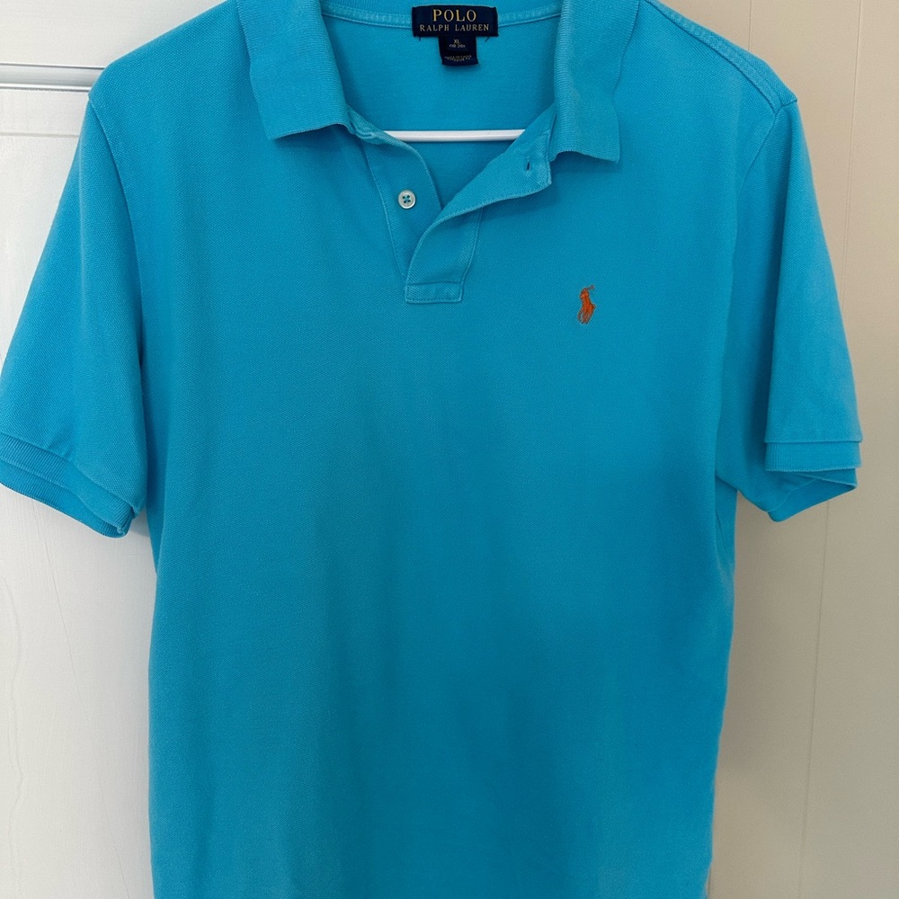 Polo by Ralph Lauren Men's Aqua Polo Shirt